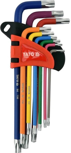Ключі Yato Torx Т10-Т50 Г-подібні 2-сторонні HRC 58-62 S2 YT-05633 (5906083067310) - зображення 2