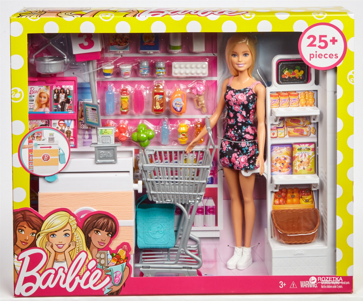 Zestaw Barbie Supermarket i lalka (887961632309) - obraz 5