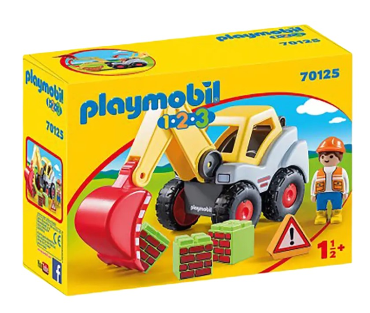 Zestaw do zabawy Playmobil 70125 Koparka z łyżką (4008789701251) - obraz 1