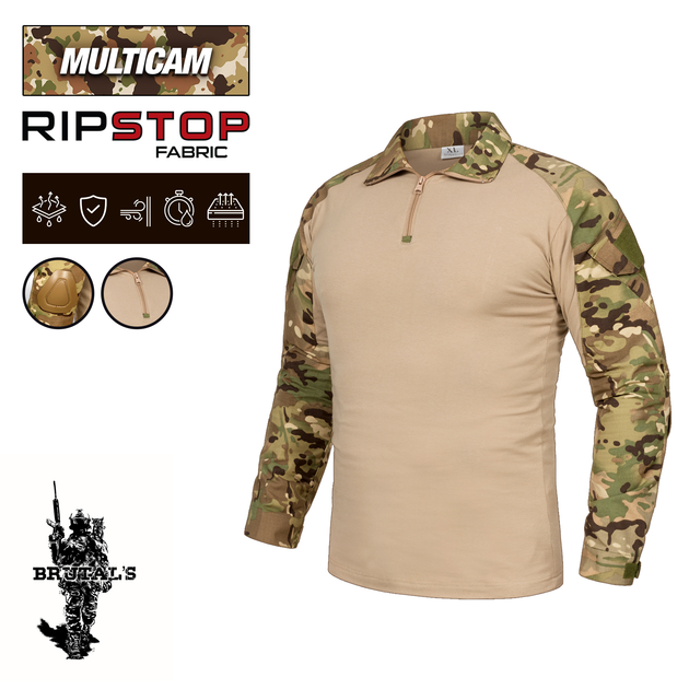 Тактическая рубашка ВСУ, убакс, мультикам, Brutals UBACS multicam, р.M - изображение 1