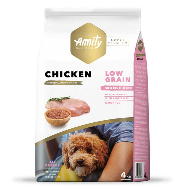 AMITY Super Premium Chicken, сухий корм для дорослих собак, з куркою 4 ...