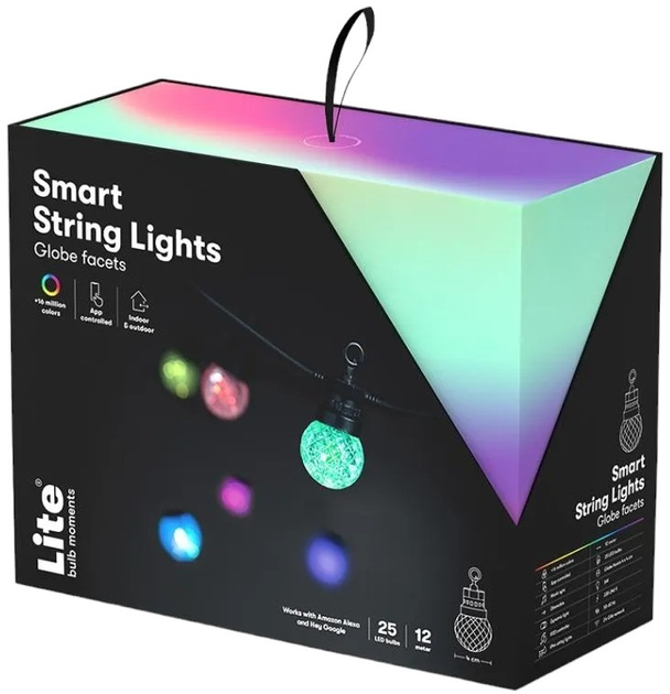 Girlanda LED Lite Bulb Moments Smart Light Chain diamenty (NSL911989) - obraz 1
