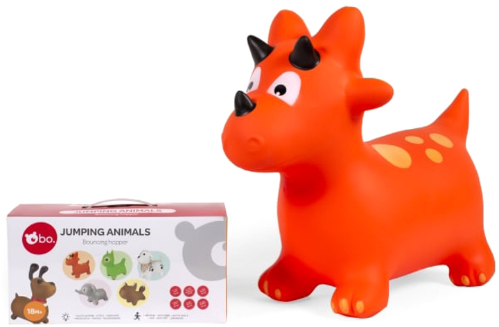 Skoczek dla dzieci bo. Jumping Animal Orange Dino (4743199080137) - obraz 2