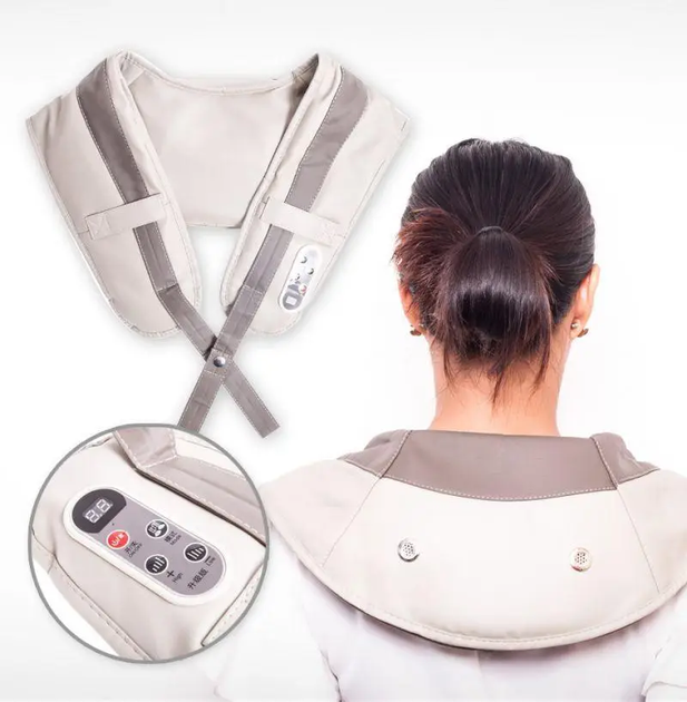 Вибромассажер Cervical Massage Shawls для шеи, плеч, спины и поясницы - изображение 6