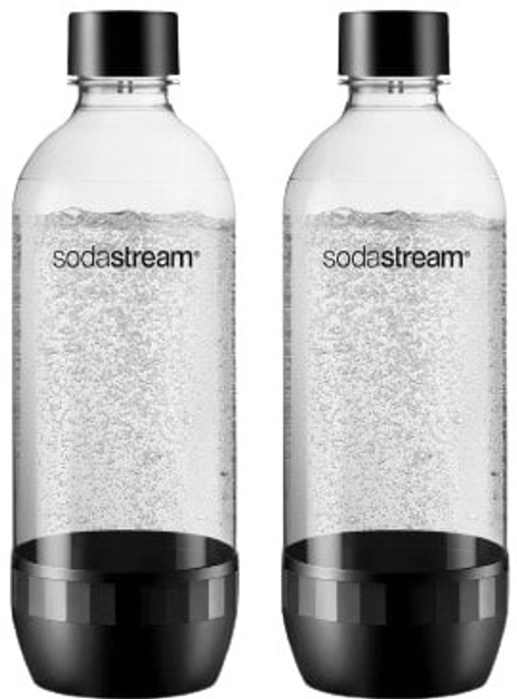 Zestaw butelek do syfona Sodastream PET Twin pack Black (3000242) - obraz 2
