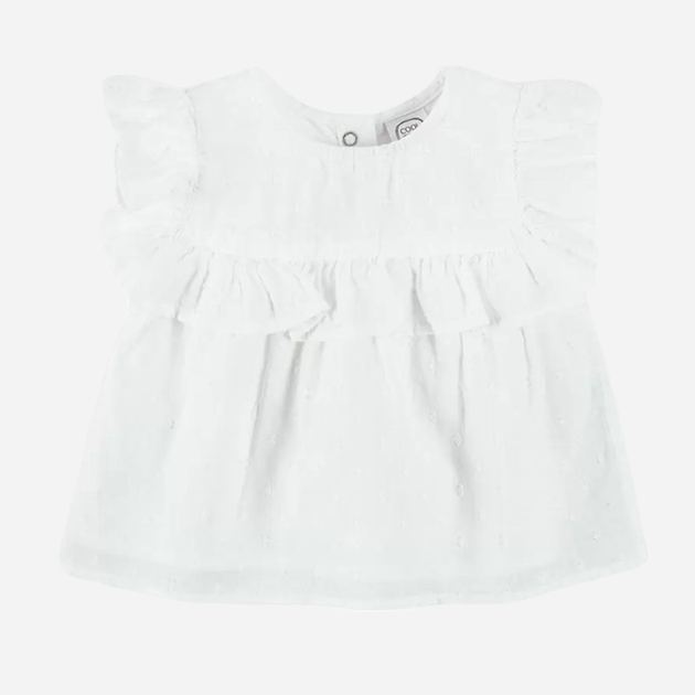 Bluzka dziecięca dla dziewczynki Cool Club CCG2403231 74 cm Biała (5903977321695) - obraz 1