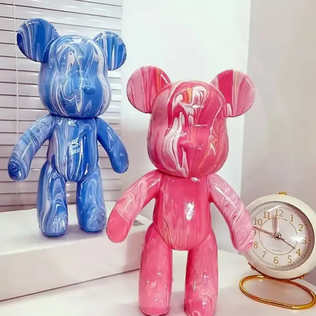 Флюидный медвежонок Punk Fluid Bear Bearbrick с красками 23 см, набор для творчества сделай сам DIY мишка флюид-арт (D-2019091441) - Фото 2 Флюидный медвежонок Punk Fluid Bear Bearbrick с красками 23 см, набор для творчества сделай сам DIY мишка флюид-арт (D-2019091441) - изображение 2