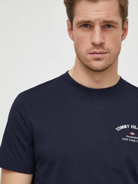 Koszulka męska Tommy Hilfiger MW0MW33697-DW5 M Granatowa (8720645694663) - obraz 3