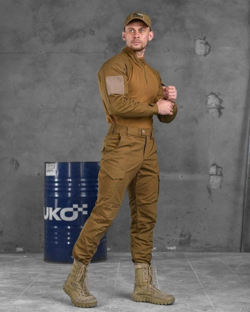Тактичний військовий костюм Patton ( Убакс + Штани ), Камуфляж: Койот, Розмір: XL - зображення 1