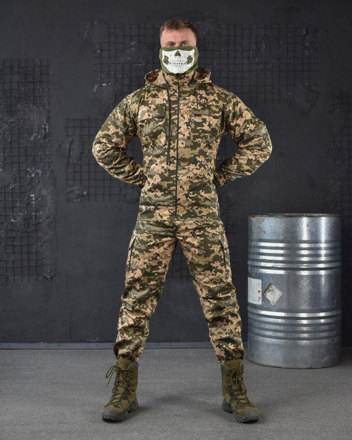 Тактичний військовий костюм Tac ( Китель + Убакс + Штани ), Камуфляж: Піксель ЗСУ, Розмір: S - зображення 2