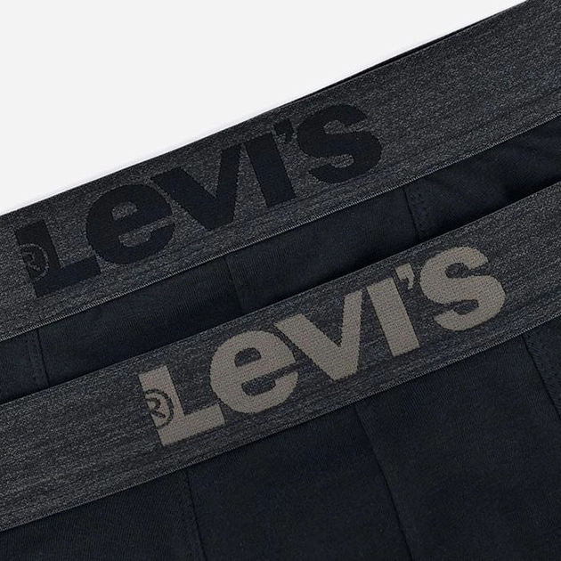 Zestaw majtek męskich typu bokserki 2 szt Levi's Melange Wb Boxer Brief Organic Co 2P 7012039230020 2XL Czarny (8720245183840) - obraz 5