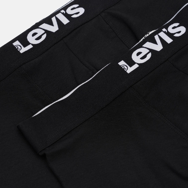 Zestaw majtek męskich typu bokserki 2 szt Levi's Solid Basic Boxer Brief Organic Co 2P 7012228420050 S Czarny (8720245437622) - obraz 5