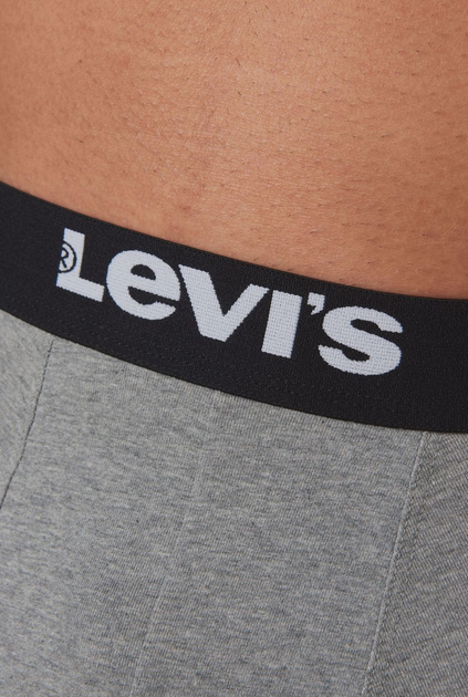 Набір трусів-боксерів чоловічих 2 шт Levi's Solid Basic Boxer Brief Organic Co 2P 7012228420070 S Сірий (8720245437721) - зображення 4