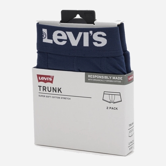 Zestaw majtek męskich typu bokserki 2 szt Levi's Solid Basic Trunk Organic Co 2P 701222844-002 M Niebieski (8720245438315) - obraz 6
