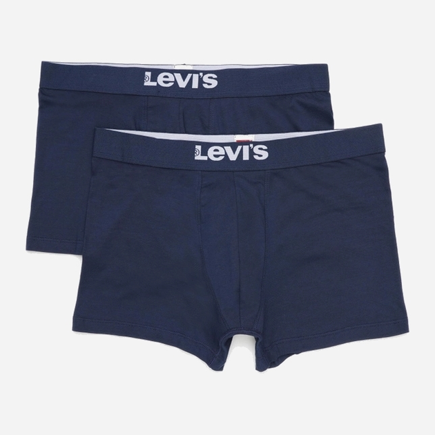 Набір трусів шорти чоловічий 2 шт Levi's Solid Basic Trunk Organic Co 2P 7012228440020 XL Синій (8720245438339) - зображення 1