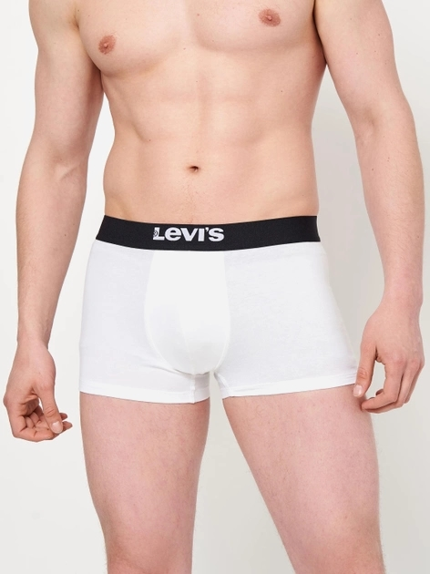 Набір трусів-боксерів чоловічих 2 шт Levi's Solid Basic Trunk Organic Co 2P 7012228440050 XL Білий/Чорний (8720245438452) - зображення 2