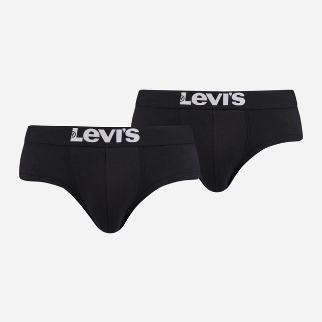 Zestaw majtek slipy męski 2 szt Levi's Solid Basic Brief Organic Co 2P 7012239090010 XL Czarny (8720245438490) - obraz 1