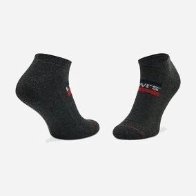 Набір чоловічих шкарпеток коротких бавовняних 2 пари Levi's Low Cut Logo 2P 7012195070030 39-42 Чорний/Темно-сірий (8720245286244) - зображення 2