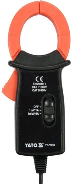 Miernik cęgowy do pomiaru prądu elektrycznego Yato 0-600 A prądu zmiennego YT-73090 (5906083042645) - obraz 2