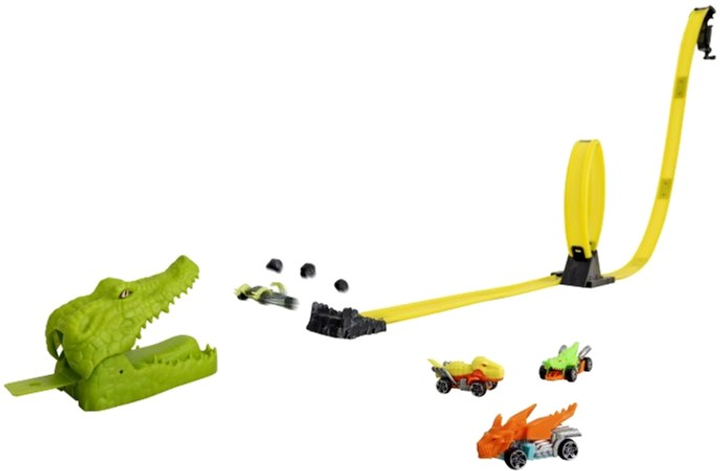 Tor samochodowy HTI Croc Attack + 4 autka wyścigowe Beast Machines (5050841733310) - obraz 3