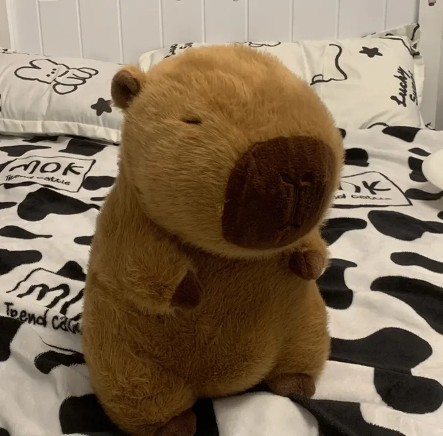 Мягкая игрушка SV Пухлая Капибара 45 cm Коричневый (sv3711) - Фото 2 Мягкая игрушка SV Пухлая Капибара 45 cm Коричневый (sv3711) - изображение 2