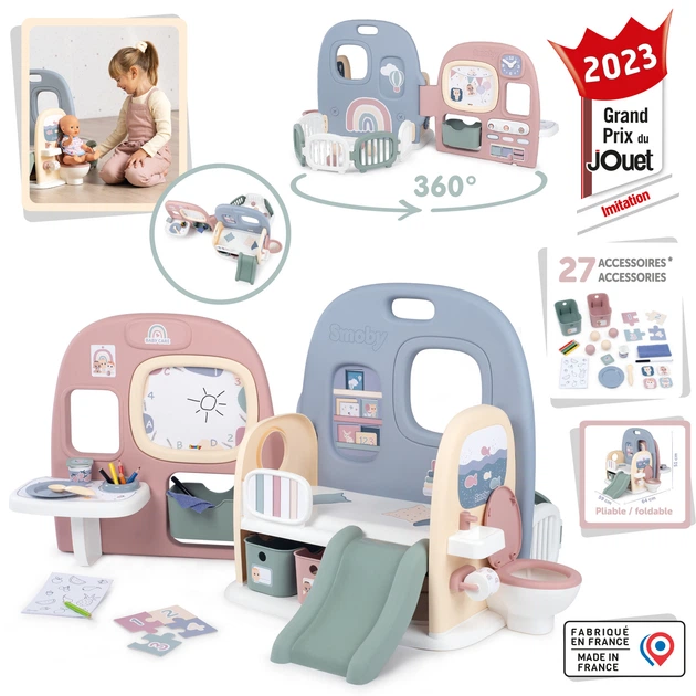 Kącik zabaw dla lalki Smoby Baby Care + 27 akcesoriów (240307) (3032162403075) - obraz 3