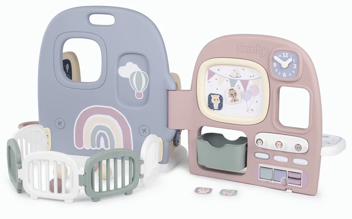 Kącik zabaw dla lalki Smoby Baby Care + 27 akcesoriów (240307) (3032162403075) - obraz 6