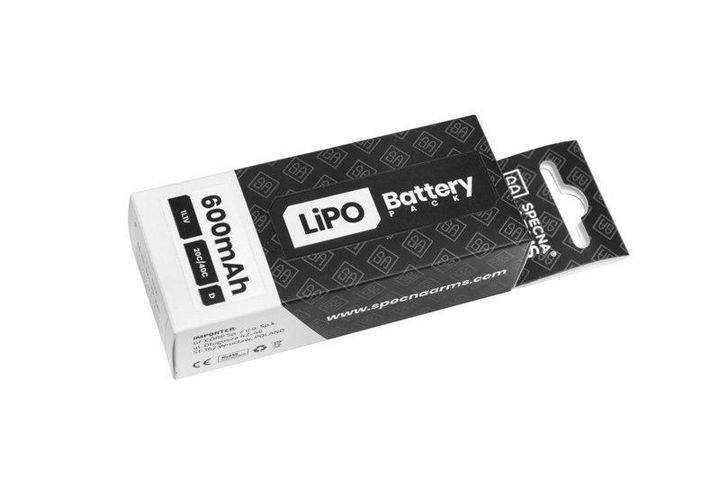 Аккумулятор LiPo 11,1V 600mAh 20/40C для PDW - T-Connect (Deans) [Specna Arms] (для страйкбола) - изображение 2