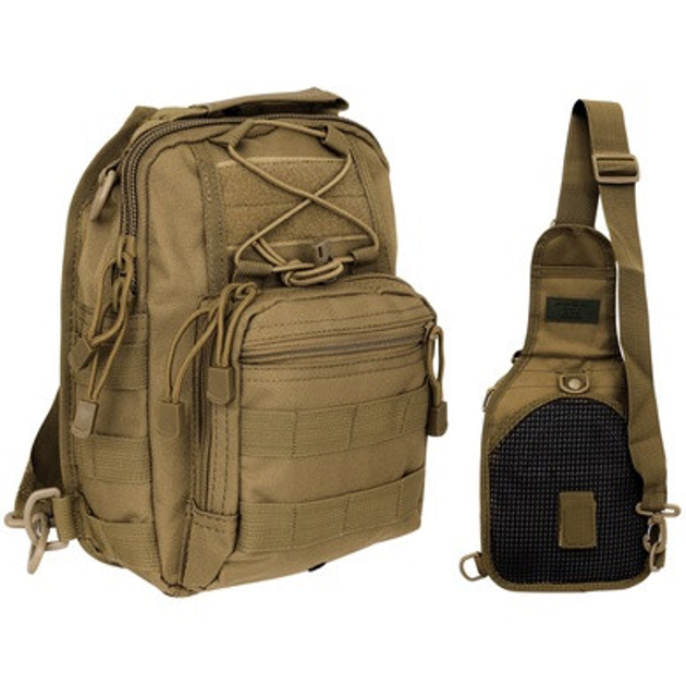 Рюкзак однолямочний tan shoulder mfh coyote bag - изображение 1