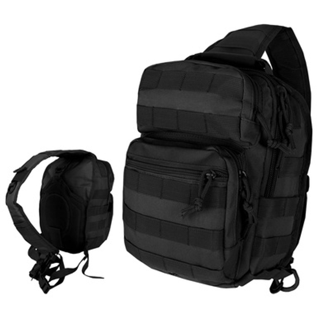 Рюкзак однолямковий strap pack one mil-tec black assault 10l - зображення 1