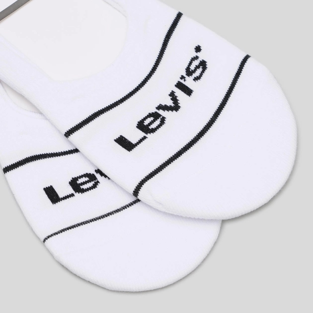 Skarpetki stopki męskie 2 pary Levi's Low Rise Sport 2P 7012195080010 39-42 Białe (8720245286367) - obraz 3