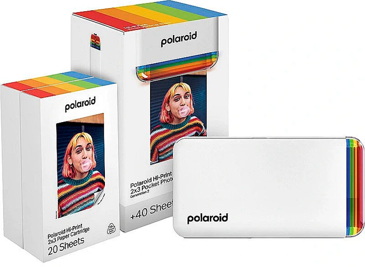 Фотопринтер Polaroid Hi-Print 2х3 Pocket Photo Printer Gen 2 White Everything Box (9120096778087) - зображення 5