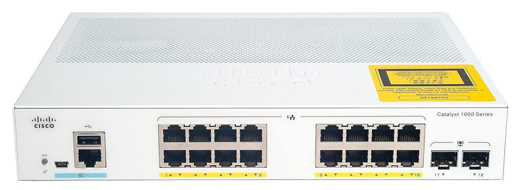 Przełącznik Cisco Catalyst C1000-16FP-2G-L PoE+ (889728248891) - obraz 2