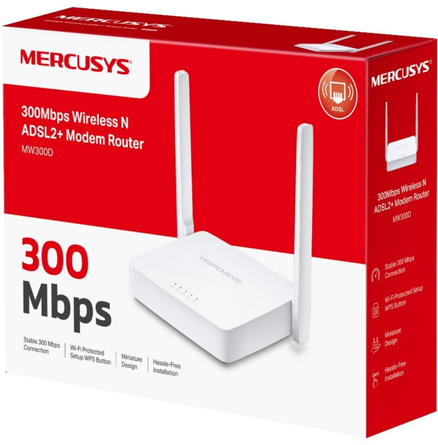 Маршрутизатор Mercusys MW300D (MW300D) - зображення 3