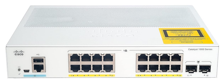 Комутатор Cisco Catalyst C1000-16T-2G-L (889728248488) - зображення 2