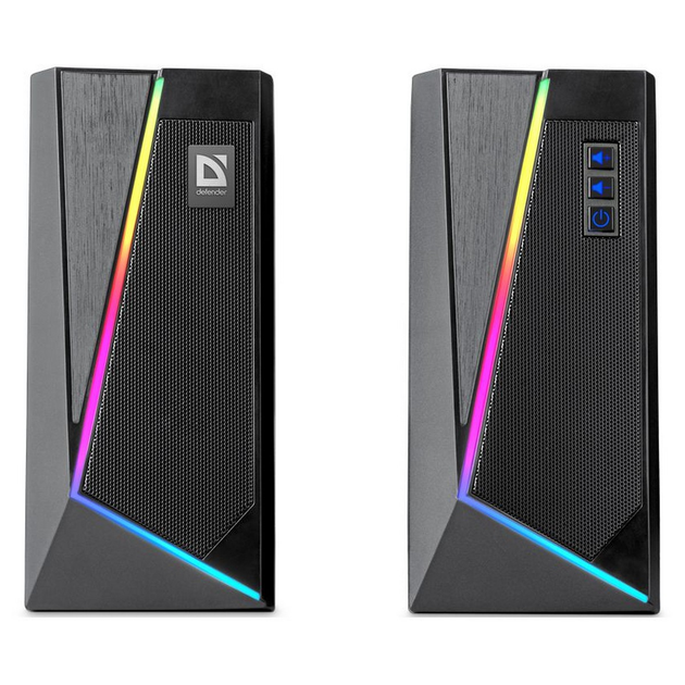 Акустическая система 2.0 Defender Solar 3 10 Вт, BT/Light USB – фото ...
