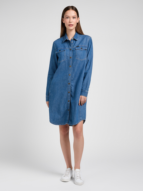 Плаття-сорочка жіноче Lee 112351139 S Блакитне (5401019927183) - зображення 3