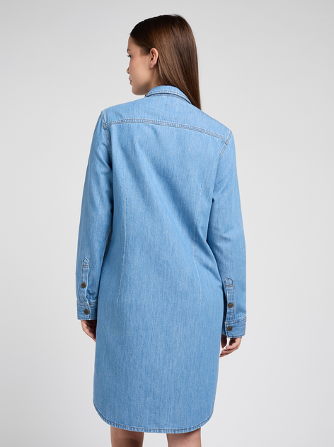 Sukienka koszulowa damska jeansowa Lee 112351138 XS Niebieska (5401019927404) - obraz 2