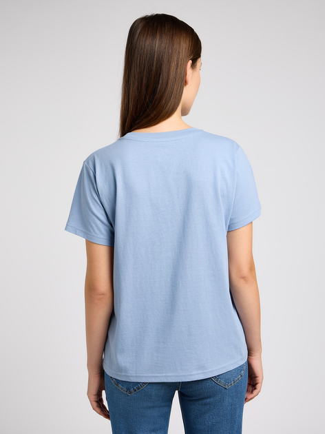 Koszulka damska bawełniana Lee 112350254 L Niebieska (5401019826295) - obraz 2