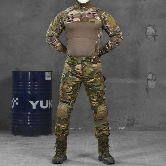 Мужской костюм G2 Combat рип-стоп убакс + штаны с наколенниками мультикам размер 2XL - изображение 1