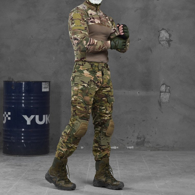 Мужской костюм G2 Combat рип-стоп убакс + штаны с наколенниками мультикам размер 2XL - изображение 2