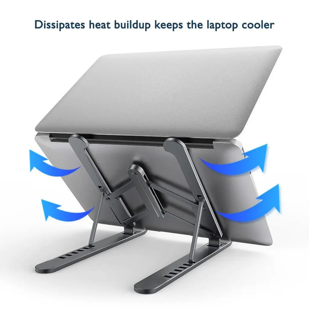 Підставка для ноутбука регульована Laptop Stand Чорна - Фото 4 Підставка для ноутбука регульована Laptop Stand Чорна - зображення 4