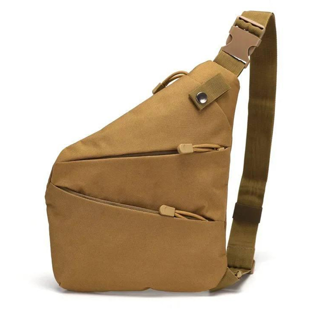 Нагрудна сумка Oxford 800D / Зручний рюкзак-слінг койот - зображення 1