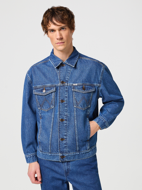 Kurtka jeansowa męska Wrangler 112351265 XL Niebieska (5401019936840) - obraz 1