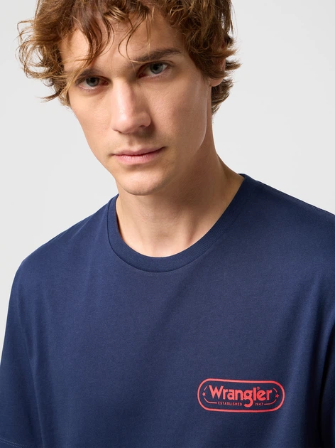 Koszulka męska Wrangler 112351389 S Ciemnoniebieska (5401019940199) - obraz 4