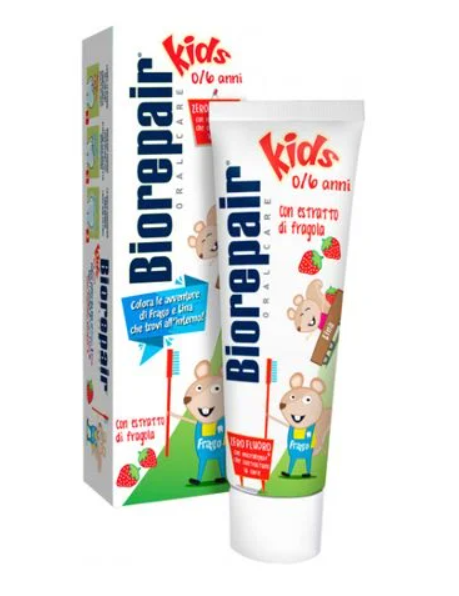 Детская зубная паста Biorepair Oral Care Kids Веселый мышонок, со вкусом клубники, 0-6 лет, - изображение 3