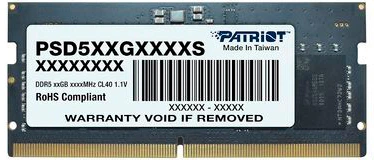 Barrette Mémoire Patriot Signature Line 32GB SO-DIMM DDR5 5600 MHz CL46 Pc Portable Psd532g56002s