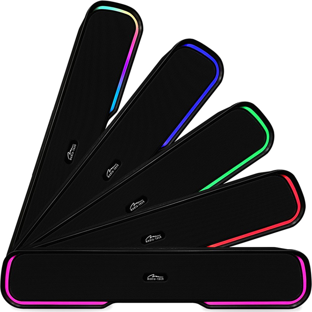 Акустична система Media-Tech Phantom BT 2.0 Bluetooth Soundbar 10 Вт LED Light (MT3180) - зображення 8