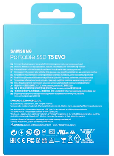 SSD диск Samsung T5 Evo 8TB USB Type-C 3D QLC (MU-PH8T0S/EU) External - изображение 11
