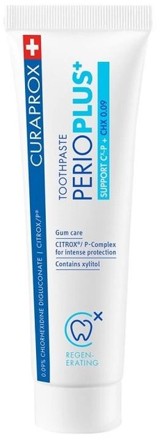 Зубна паста Curaprox PerioPlus+ Support 0.09% CHX 75 мл (7612412426618) - зображення 1